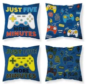 Pościel dla dzieci - Detexpol Poszewka świecąca w ciemności 40x40 gamer pad PF016_20211128193454 - miniaturka - grafika 1