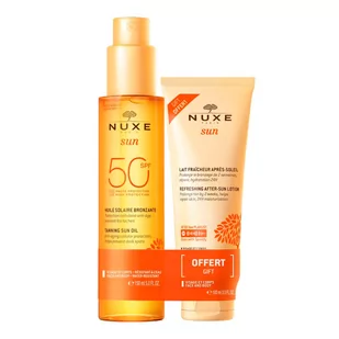Nuxe Sun - Zestaw (Olejek do opalania SPF50 150ml + Balsam po opalaniu 100ml) - Zestawy kosmetyków damskich - miniaturka - grafika 1