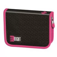 Piórniki - St. Majewski Piórnik dwuklapkowy bez wyposażenia Black Glitter - miniaturka - grafika 1