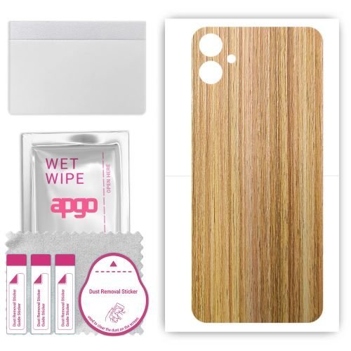 folia naklejka skórka strukturalna na TYŁ do Samsung Galaxy F14 - Drewno Dąb Miodowy - apgo SKINS