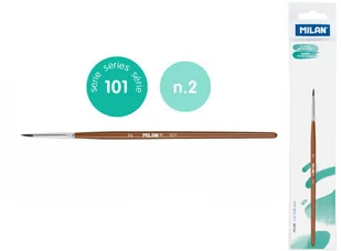 Milan Pędzel okrągły z włosia koziego seria 101 nr 2 - Pędzle - miniaturka - grafika 2