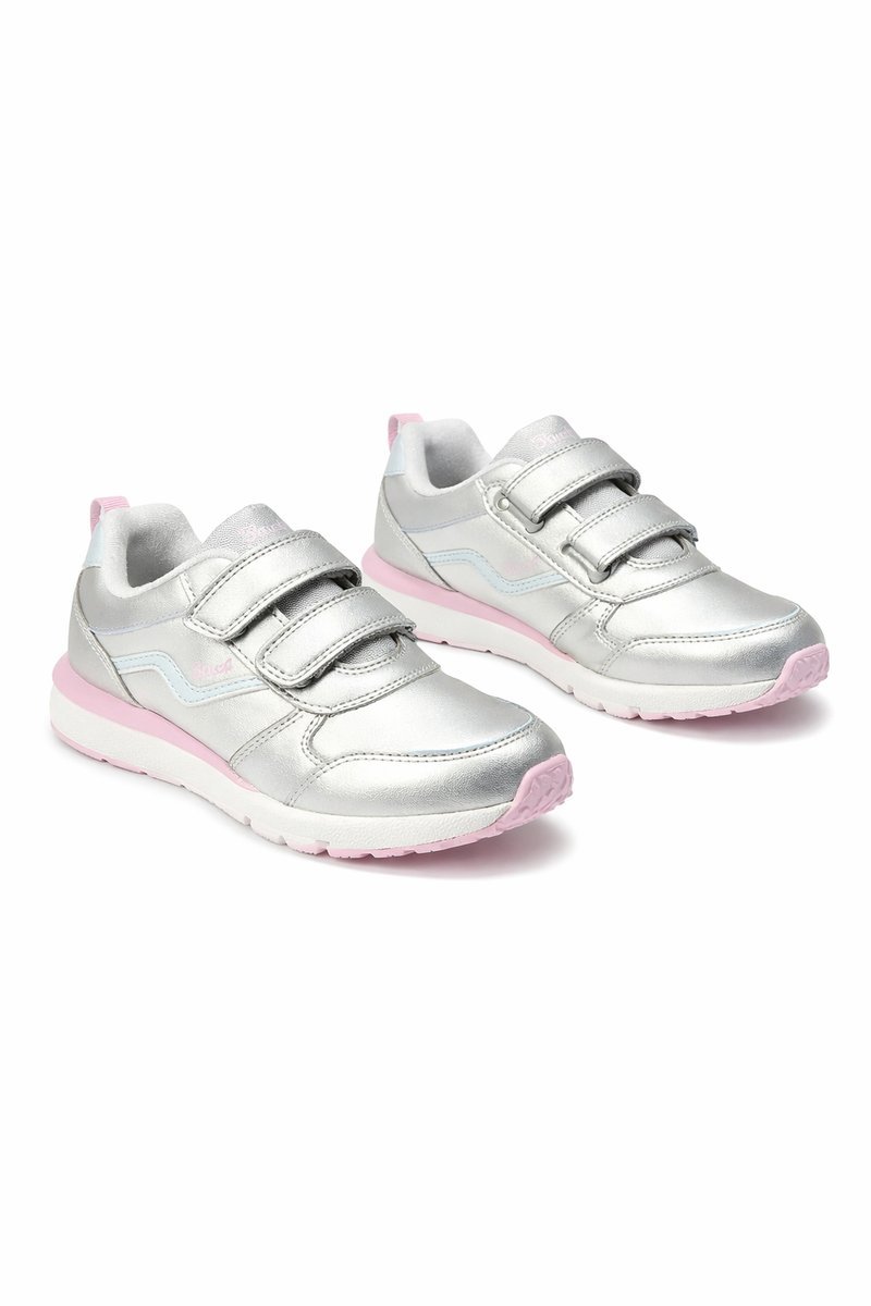 GEOX SREBRNE J FASTICS SPORTOWE BUTY DZIECIĘCE ZE SKÓRĄ 33 1I4A