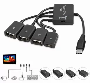 Hub Usb typ C 3.1 3x Usb micro tablet Android Otg - Switche - miniaturka - grafika 1