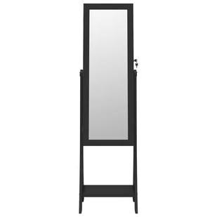Szafka na biżuterię, z lustrem i LED, wolnostojąca, czarna Lumarko! - Szafki łazienkowe - miniaturka - grafika 5