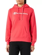 Bluzy damskie - Champion Damska bluza z kapturem Legacy American Classics Powerblend Terry Logo, czerwona, S - miniaturka - grafika 1
