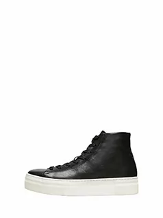 Koszulki i topy damskie - Selected Damskie buty sportowe Slfhailey Hightop Trainer B, czarny - czarny Black - 41 EU - grafika 1