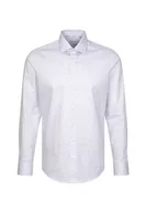 Koszule męskie - Seidensticker Męska koszula biznesowa - Extra Slim Fit - łatwa do prasowania - kołnierz Kent - długi rękaw - mieszanka bawełny, jasnoniebieski, 44 - miniaturka - grafika 1