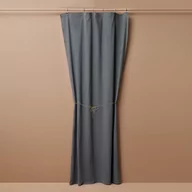 Zasłony - Szara zasłona Merida z naturalnego lnu140x250 - miniaturka - grafika 1