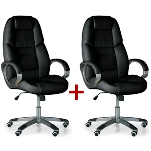 Fotel biurowy, krzesło biurowe B2B Partner Krzesło biurowe KEVIN 1+1 GRATIS, czarny 412038 - Fotele i krzesła biurowe - miniaturka - grafika 1