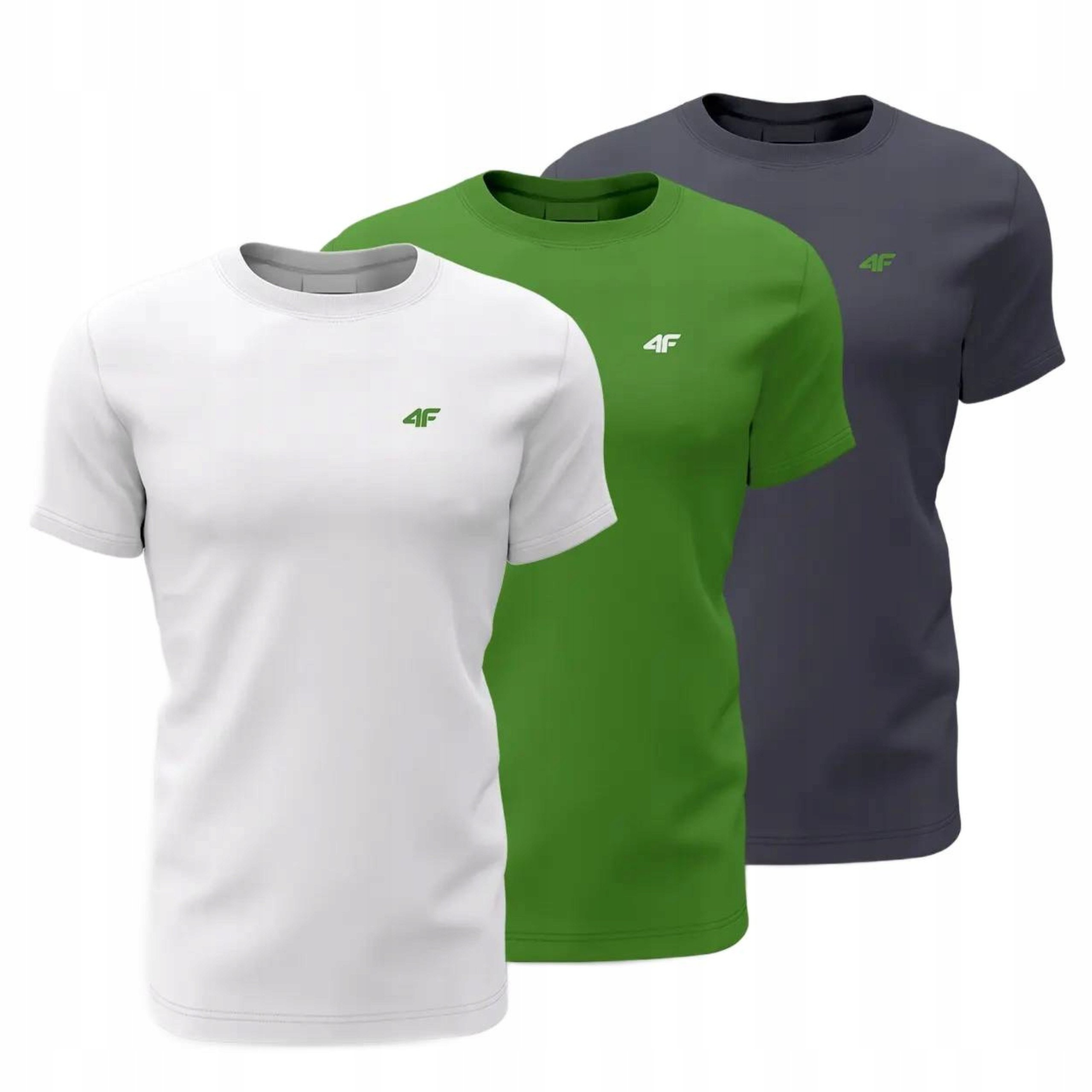 Koszulka 4F Męska T-shirt Zestaw Sportowy Bawełna Komplet 3PAK Limit r. XL