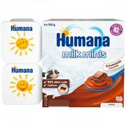 Desery dla dzieci - Humana Deserek mleczny o smaku czekoladowym po 10 miesiącu Milk Minis 4 x 100 g - miniaturka - grafika 1