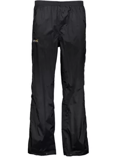 Spodnie sportowe męskie - Regatta Spodnie przeciwdeszczowe "Pack It" w kolorze czarnym - grafika 1