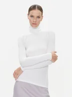 Bluzki damskie - Calvin Klein Golf K20K206053 Biały Slim Fit - miniaturka - grafika 1