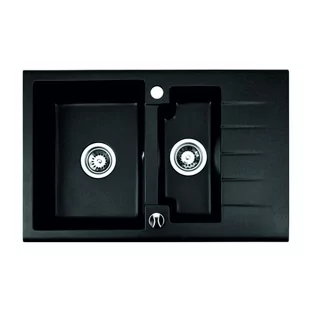 Brenor Zlewozmywak granitowy Caro 15 kolor czarny nakrapiany 76,5cm x 49cm Caro 15 08 - Zlewozmywaki - miniaturka - grafika 1