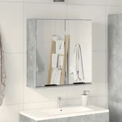 Szafki łazienkowe - vidaXL Szafka łazienkowa z lustrem betonowa szara 64x20x66,5 cm materiał drewnopochodny - miniaturka - grafika 1