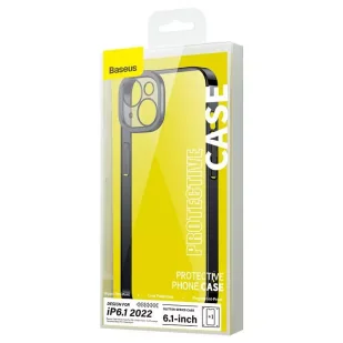 Zestaw ochronny Baseus Glitter przeźroczyste etui i szkło hartowane do iPhone 14 (czarny) - Etui i futerały do telefonów - miniaturka - grafika 5
