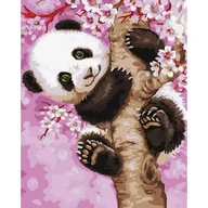 Malowanie po numerach - Twoje Hobby Malowanie po numerach - Śliczna panda 40x50 cm - Twoje Hobby - miniaturka - grafika 1