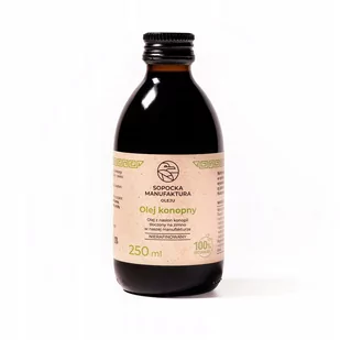 Olej konopny 250 ml tłoczony na zimno nierafinowany świeży - Zdrowa żywność - miniaturka - grafika 1