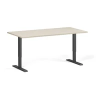 Biurka - Stół z regulacją wysokości, 1 silnik, 745 - 1235 mm, blat 1600 x 800 mm, podstawa czarna, brzoza - miniaturka - grafika 1