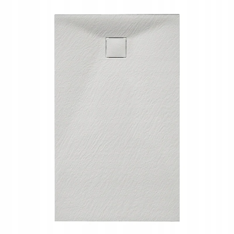 BRODZIK PRYSZNICOWY STRUKTURA KAMIENIA PROSTOKĄTNY RIKO BIAŁY 90x70 CM
