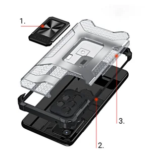 Crystal Ring Case pancerne hybrydowe etui pokrowiec + magnetyczny uchwyt Samsung Galaxy A72 4G niebieski - Etui i futerały do telefonów - miniaturka - grafika 6