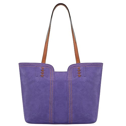 Montana West Tote Bag for Women Top Handle Satchel Purse Oversized Shoulder Handbag Hobo Bags Purple MWC-118PP