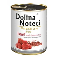 Mokra karma dla psów - Dolina Noteci Premium Pure Wołowina Z Ryżem 800g - miniaturka - grafika 1