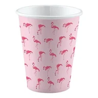 Dekoracje i nakrycia stołu na imprezę - KUBECZKI FLAMINGI 250ml 8szt. - miniaturka - grafika 1