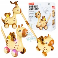 Zabawki zdalnie sterowane - Żyrafa Na Bańki Maszyna Do Baniek Mydlanych Pchacz Generator Baniek Płyn - miniaturka - grafika 1