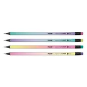 Przybory szkolne - MILAN Ołówki okrągłe HB z gumką. Sunset, mix wzorów - miniaturka - grafika 1