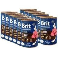 Mokra karma dla psów - Brit Premium by Nature Beef with Tripe 12x400g - miniaturka - grafika 1