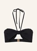 Stroje kąpielowe - Seafolly Góra Od Bikini Bandeau Beau Bow schwarz - miniaturka - grafika 1