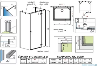 Radaway Essenza Black Kdj+S kabina 75x90x75cm prawa szkło przejrzyste 1384049-01-01/1385020-54-01R/1384049-01-01 - Kabiny prysznicowe Radaway Essenza Black Kdj+S kabina 75x90x75cm prawa szkło przejrzyste 1384049-01-01/1385020-54-01R/1384049-01-01 - Kabiny prysznicowe - miniaturka - grafika 2