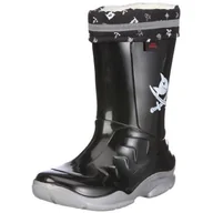 Kalosze damskie - Capt'n Sharky 120030 kalosze chłopięce z półcholewką, czarny - czarny, czarny, srebrny. - 24 EU - miniaturka - grafika 1