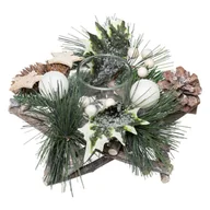 Ozdoby bożonarodzeniowe - Stroik świąteczny na świecę - miniaturka - grafika 1