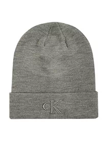 Czapki męskie - Calvin Klein kapelusz męski zimowy, średni szary melanż, jeden rozmiar - grafika 1