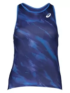 Koszulki sportowe damskie - asics Top sportowy w kolorze granatowym - miniaturka - grafika 1
