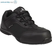 Obuwie robocze - DELTAPLUS BIG BOSS S1P SRC PÓŁBUTY ZE SKÓRY I NYLONU TYPU MESH, PODESZWA Z PU JEDNOLITEJ GĘSTOŚCI (CZARNY, 47) - miniaturka - grafika 1