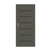 Drzwi wewnętrzne - Skrzydło drzwiowe przylgowe pokojowe Quanto Grafit mat 90 prawe Voster - miniaturka - grafika 1