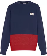 Bluzy dla chłopców - FILA Bluza chłopięca Brüssel Crew Sweat (Blocked), True Red-medieval Blue, 134-140 - miniaturka - grafika 1