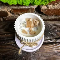 Świece - Świeca sojowa "Milk chocolate" w gipsowym kubku - miniaturka - grafika 1