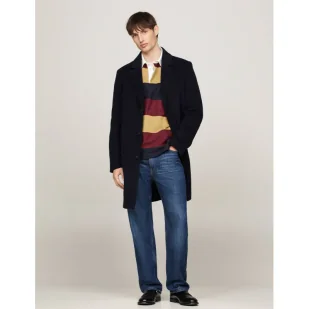 Tommy Hilfiger Wełniany płaszcz - Płaszcze męskie - miniaturka - grafika 1