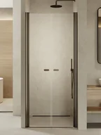Ścianki i drzwi prysznicowe - Drzwi prysznicowe New Trendy New Soleo 90x195 wnękowe grafit uniwersalne D-0534A - miniaturka - grafika 1
