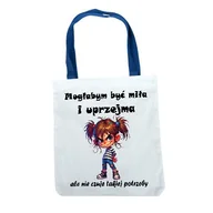 Torebki damskie - Torba na ramię uchwyt niebieski, zabawny tekst, Mi 010 - miniaturka - grafika 1