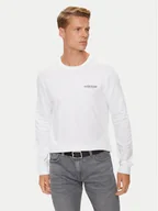 Koszulki męskie - Guess Jeans Longsleeve M4YI54 K8HM0 Biały Regular Fit - miniaturka - grafika 1