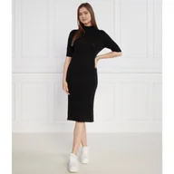 Sukienki - Calvin Klein Wełniana sukienka EXTRA FINE 1/2 SLEEVE - miniaturka - grafika 1