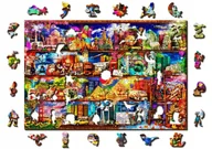 Figurki dla dzieci - Wooden.City Puzzle z Figurkami Biblioteczka Dookoła Świata 505 el. - miniaturka - grafika 1