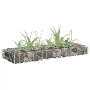 vidaXL Podwyższona donica gabionowa galwanizowana stal 90x30x10 cm 145628 - Donice - miniaturka - grafika 1