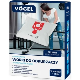 VÖGEL Worek do odkurzacza KM 49.4220 MAXI (12 sztuk+1 filtr) - Worki do odkurzaczy - miniaturka - grafika 1