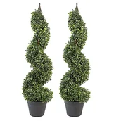 Sztuczne drzewka - Leaf Design UK Buxus bukszpan spiralne drzewa, 90 cm, BUXUS - miniaturka - grafika 1